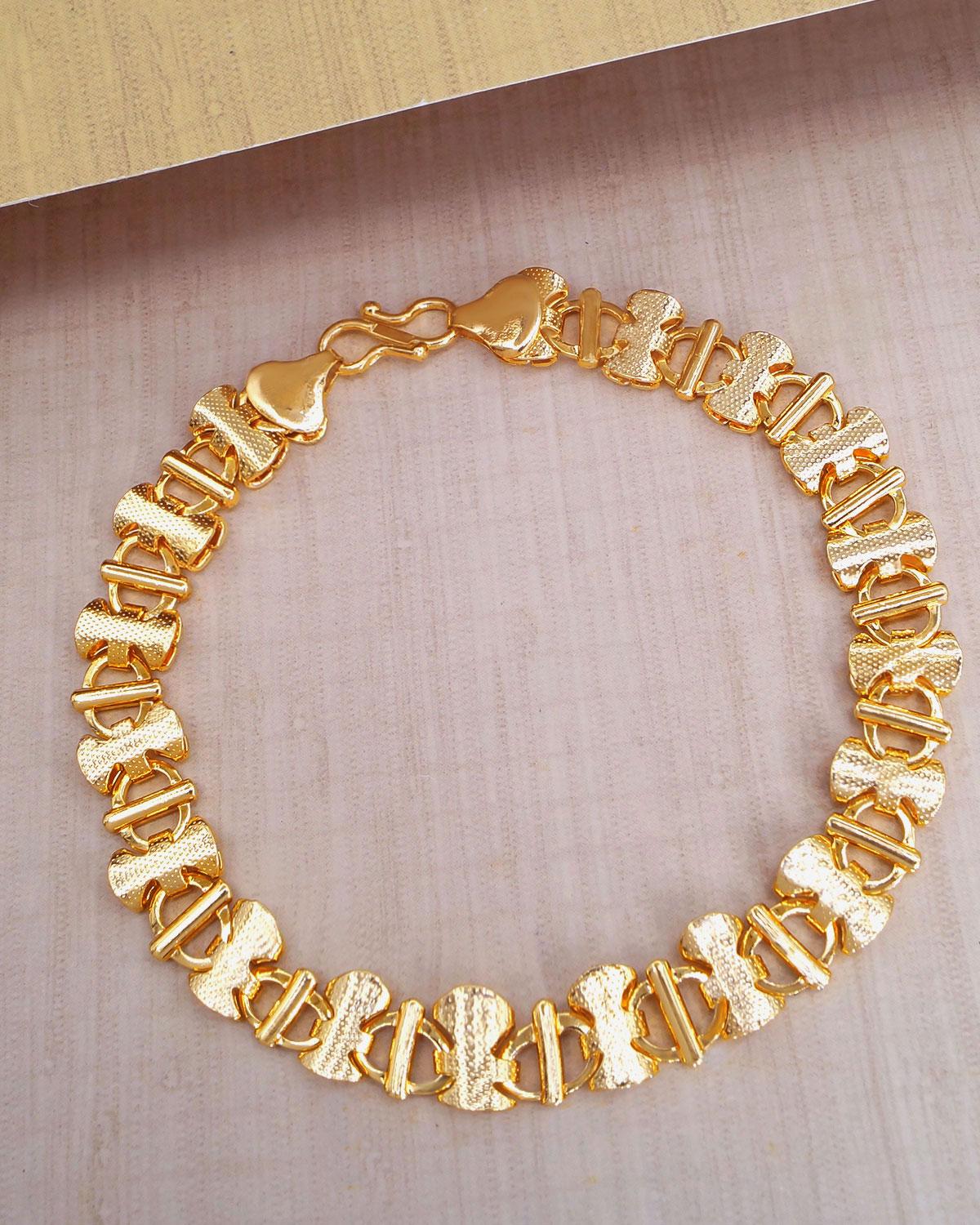 Watch Strap Design Bracelet Unisex South Indian Gold Bracelet