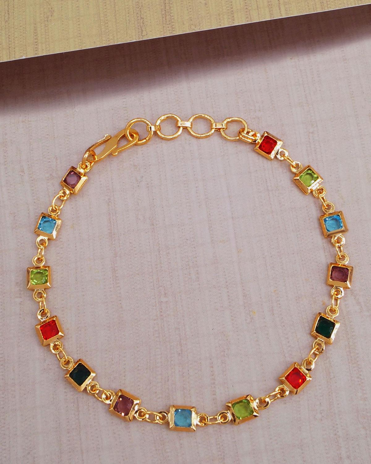 Lucky Stone Navaratna Bracelet for Women and Girls Buy Online