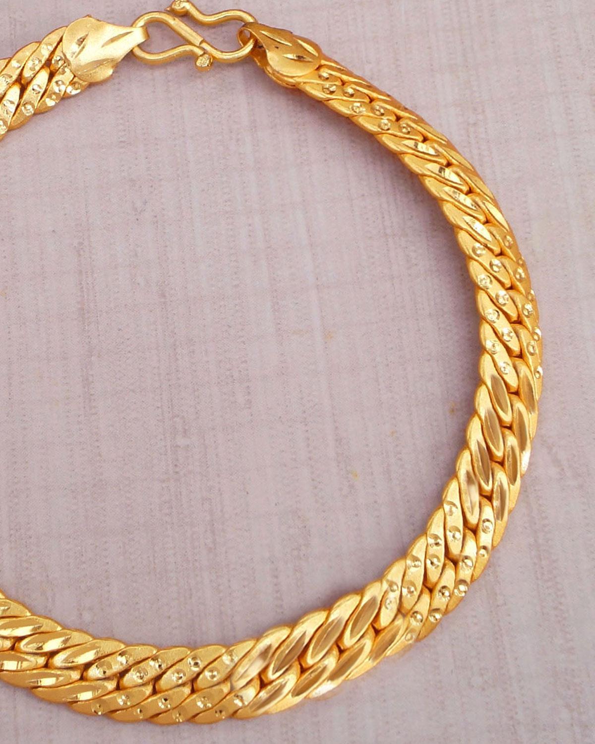 2 Gram Gold Premium Men's Bracelet Imitation Jewelry