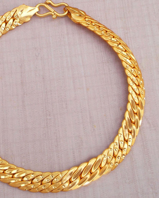 2 Gram Gold Premium Men's Bracelet Imitation Jewelry