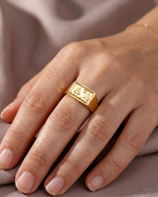 Plain Five Metal Impon Ring IFR1129