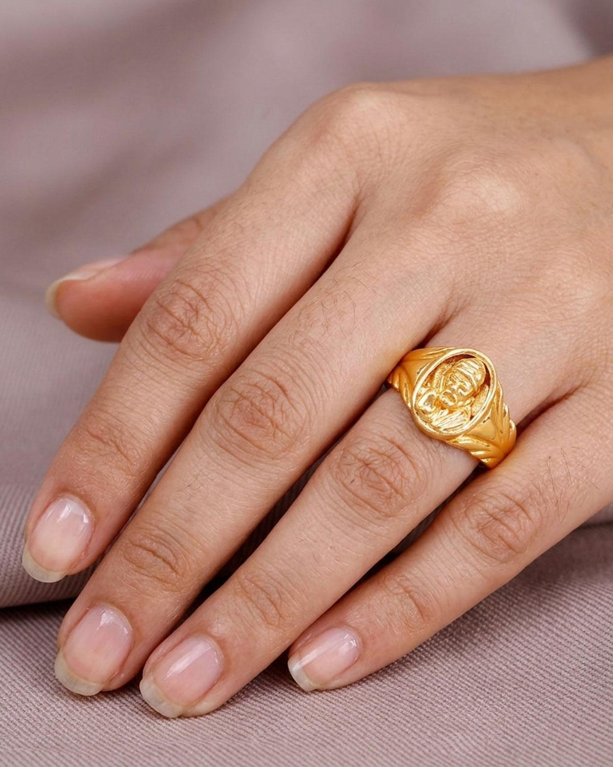 Spiritual Shirdi Sai Baba Impon Ring IFR1274