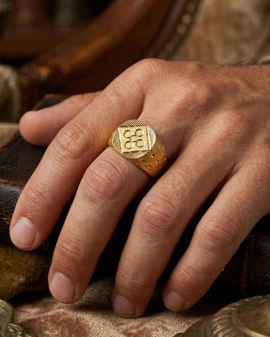 Grand Gold Men Wedding Ring IFR1388