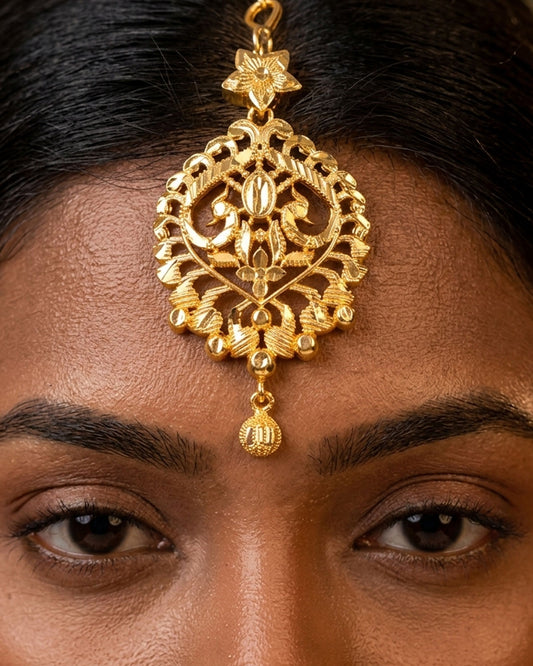 High Quality Peacock Design Gold Nethichutti INCHT278