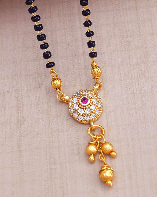 Karugamani Andhra Thali Stone Pendant ISMDR2123