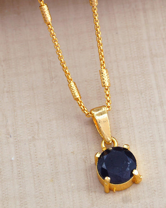 Stylish Black Pendant With Chain ISMDR2181