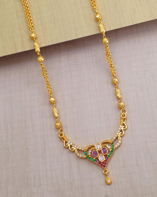 One Gram Gold Beads Mangalsutra Pendant