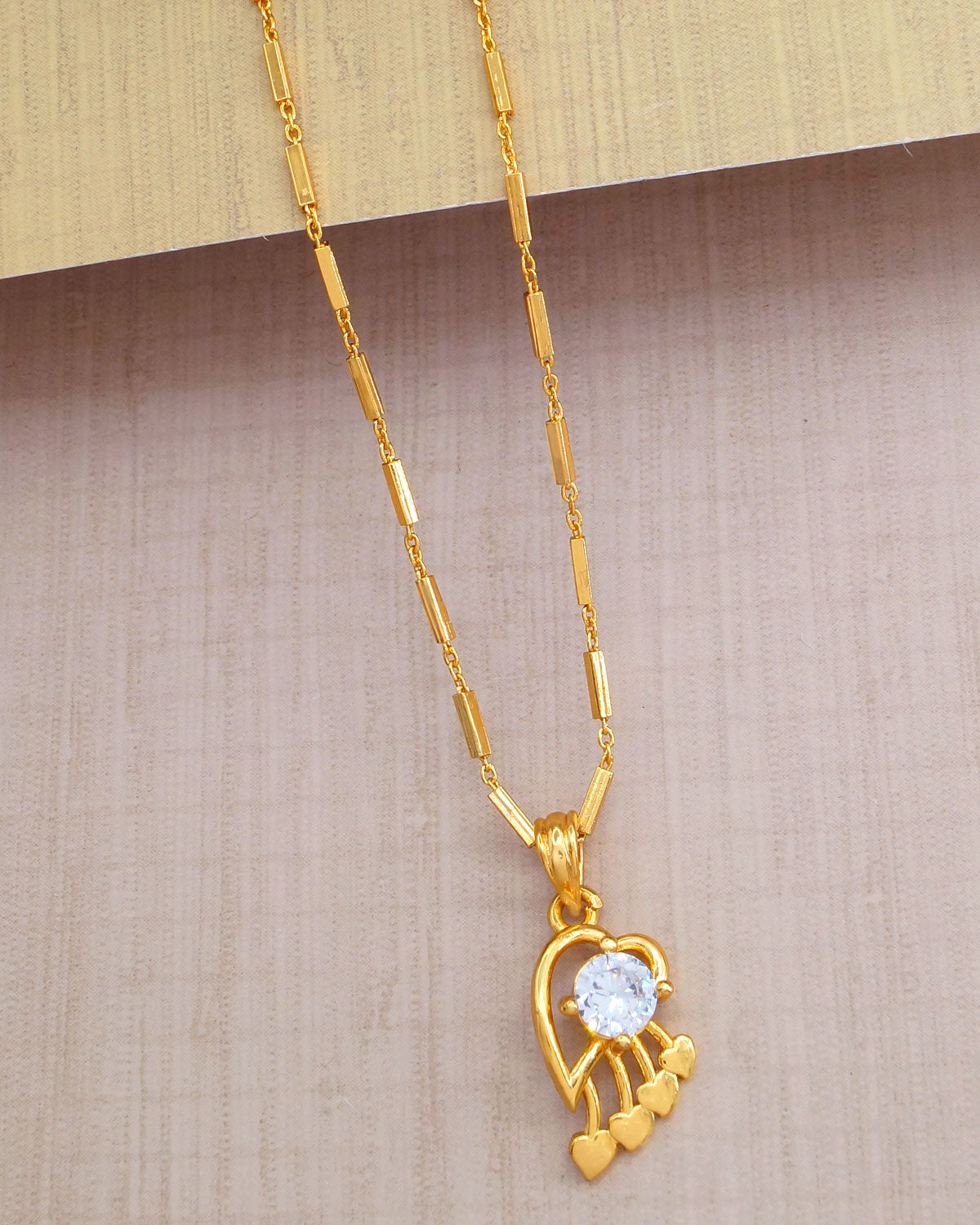 Elegant 22k Gold Pendant Chain Heart Design Shop Online