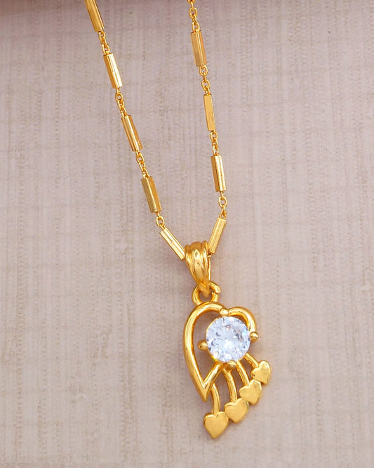 Elegant 22k Gold Pendant Chain Heart Design Shop Online