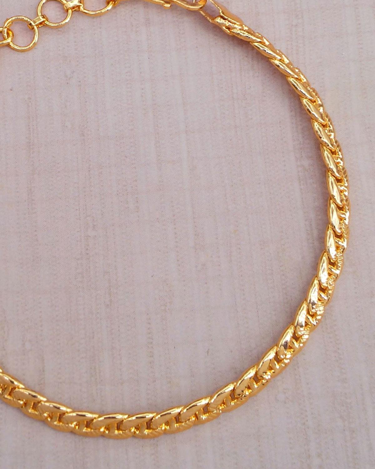 Simple Gold Inspired Bracelet Design from IfyJewel.com