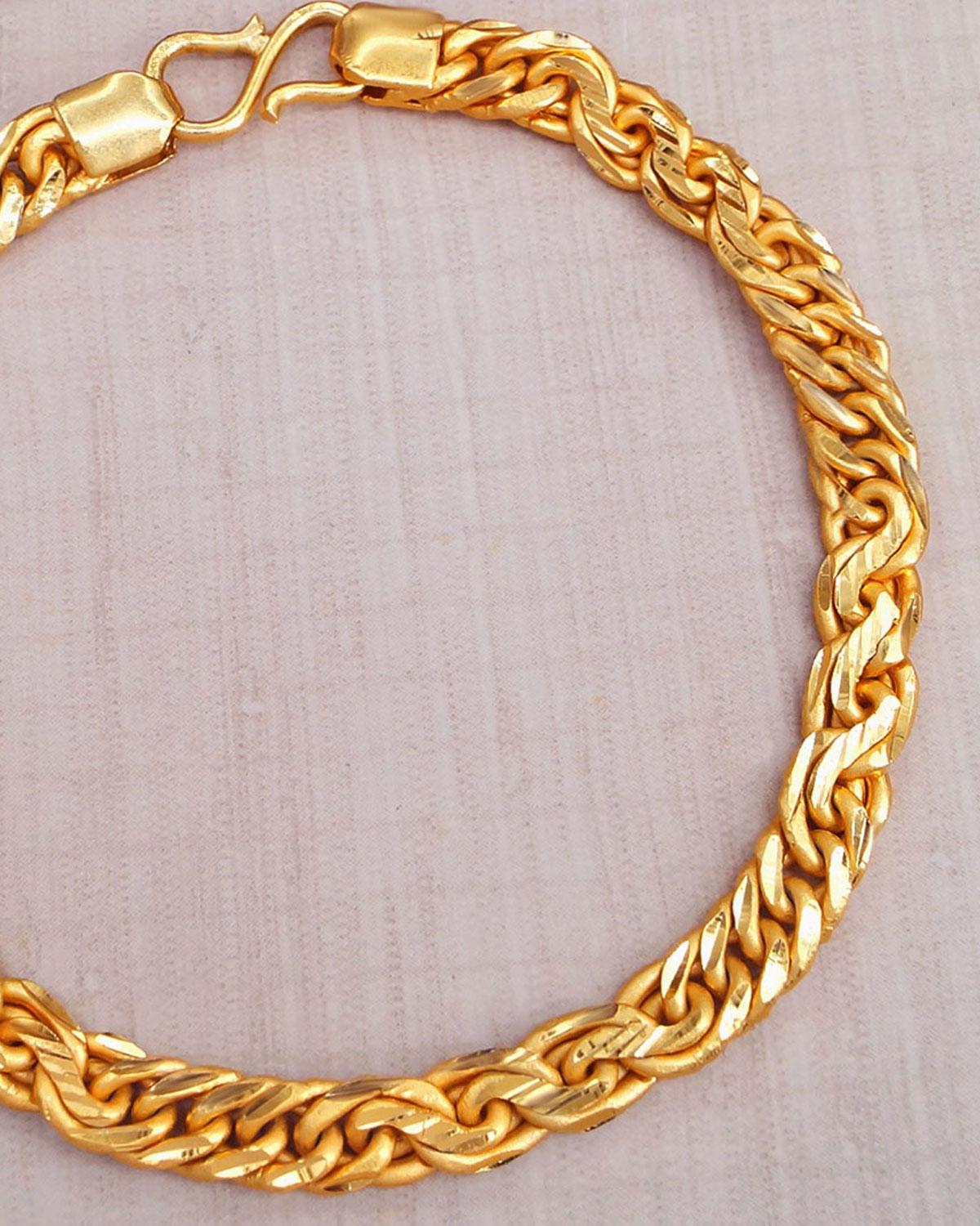 Trendy Bracelet For Men Jewelry Design Just Like Gold Zoomed Image