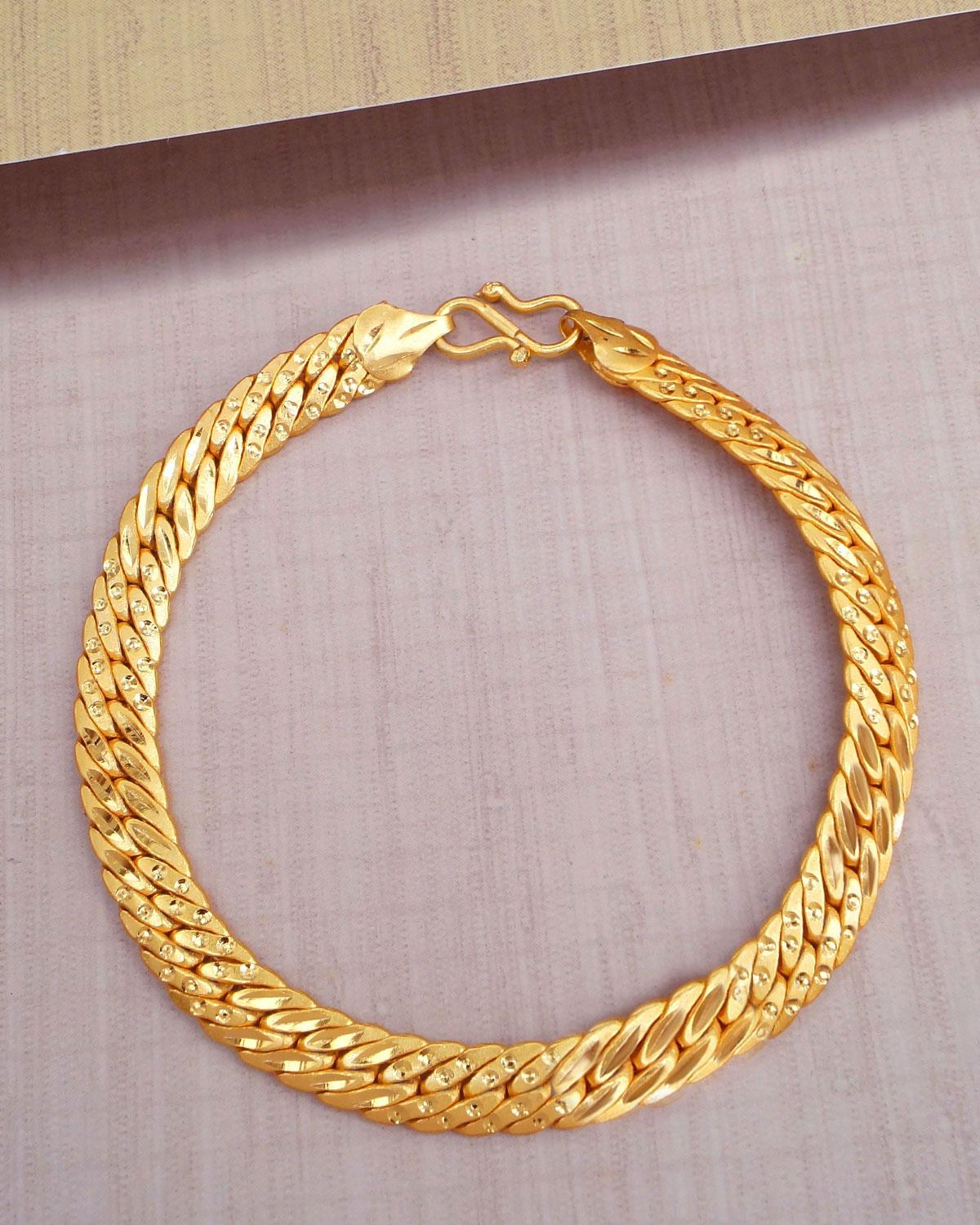 2 Gram Gold Premium Men's Bracelet Imitation Jewelry