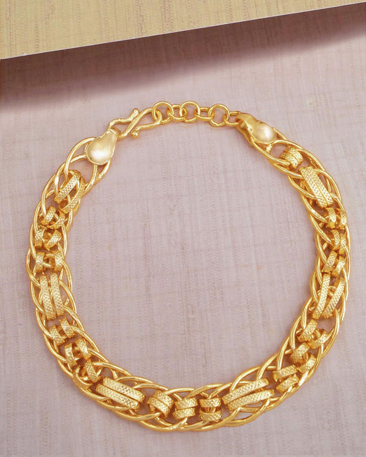 Men's Gold Link Bracelet IBRAC755