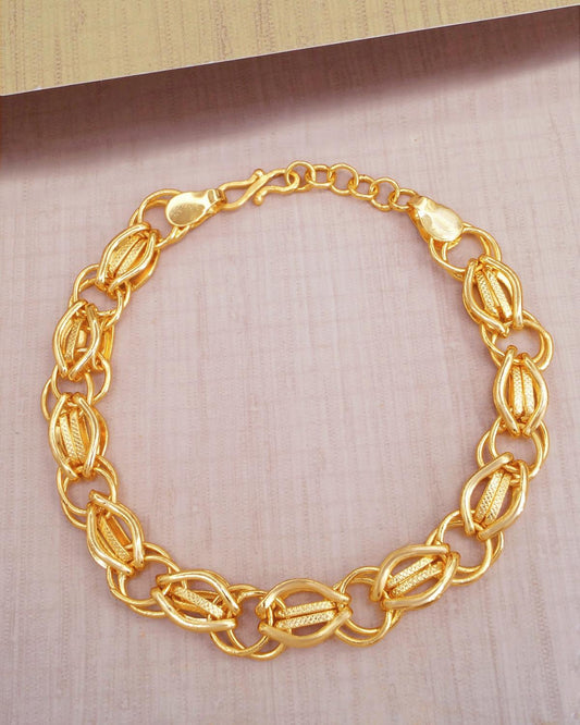 18K Men's Gold Lotus Bracelet IBRAC756