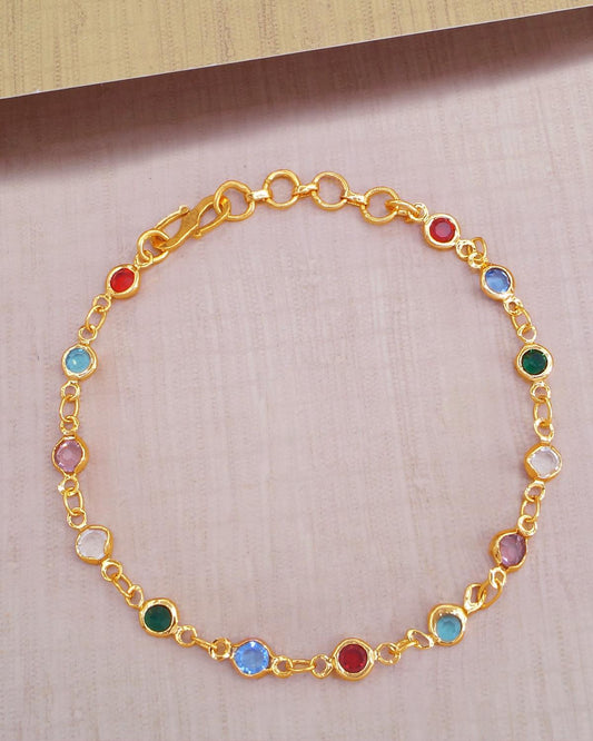 Colorful Gold Plated Bracelet IBRAC809