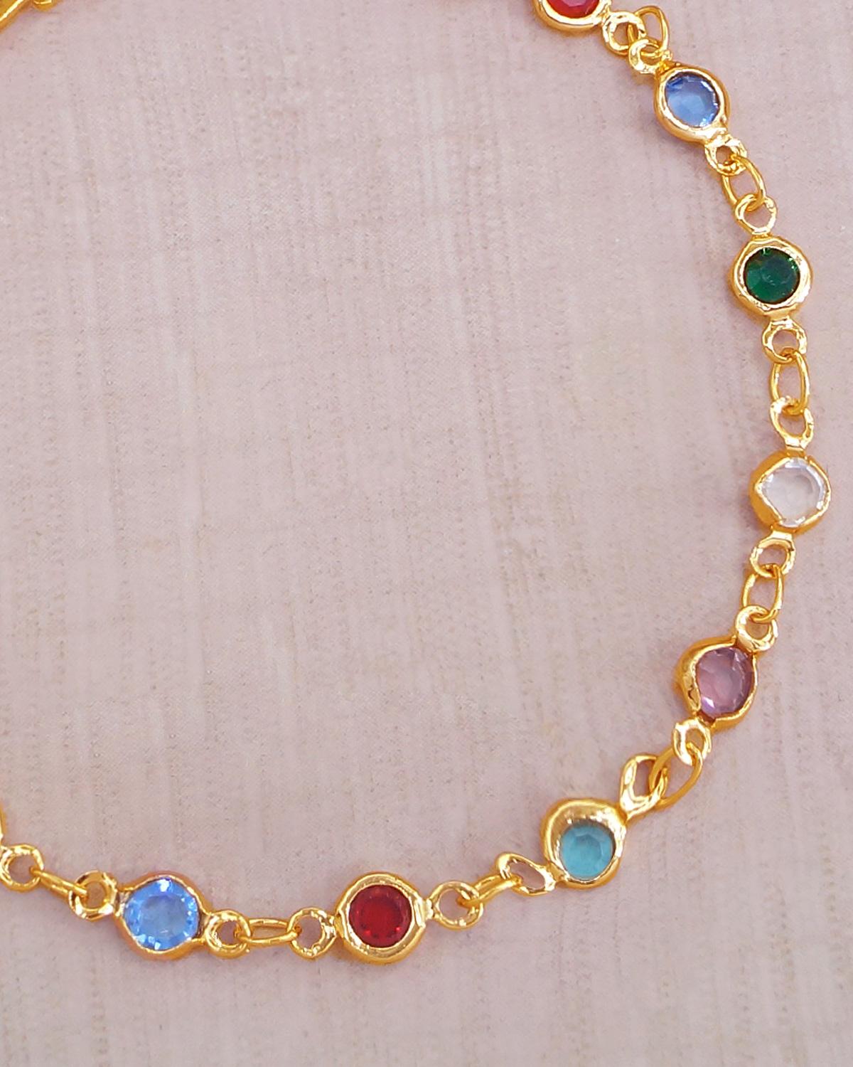 Colorful Gold Plated Bracelet IBRAC809