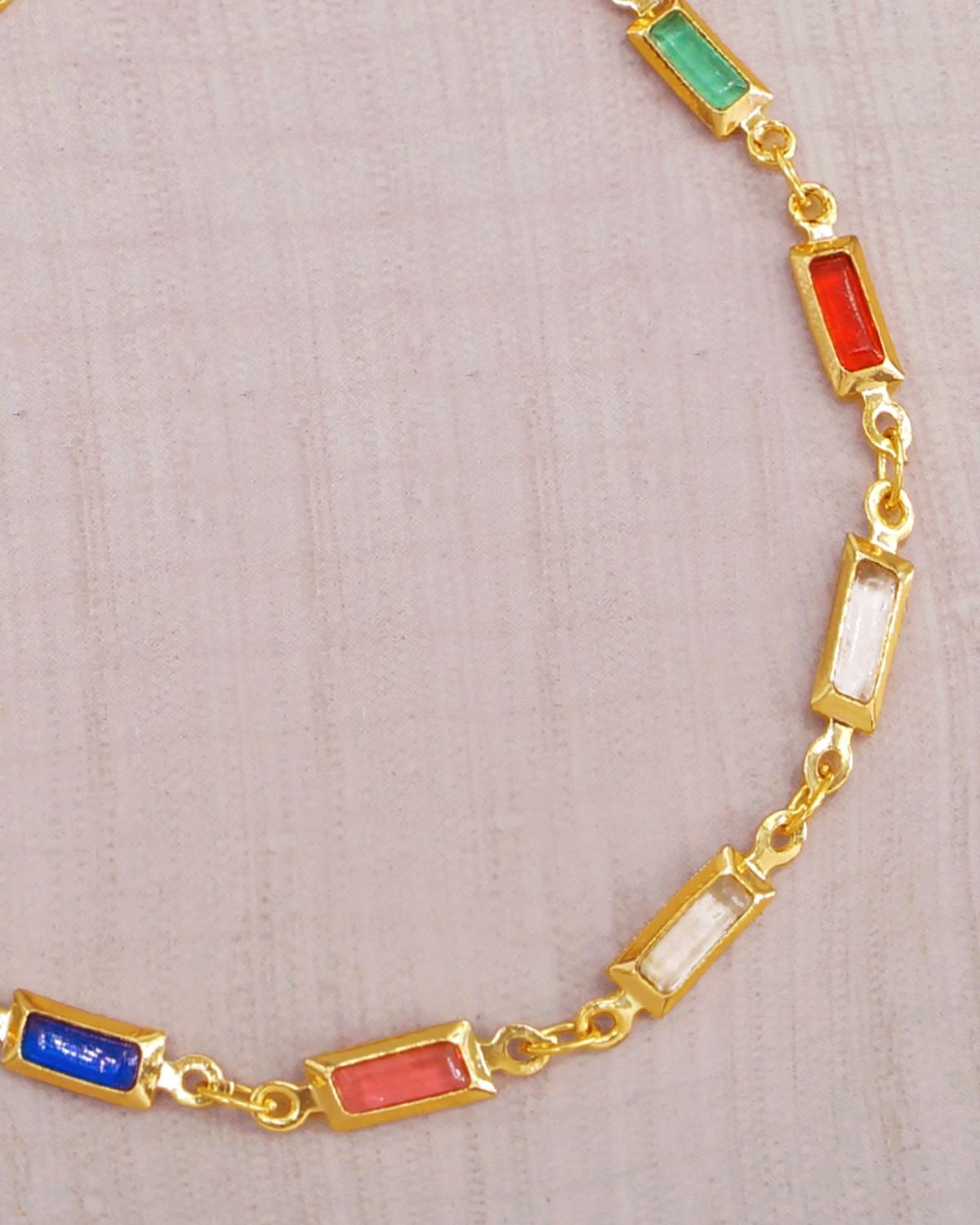 Kemp Stone Gold Square Bracelet IBRAC810