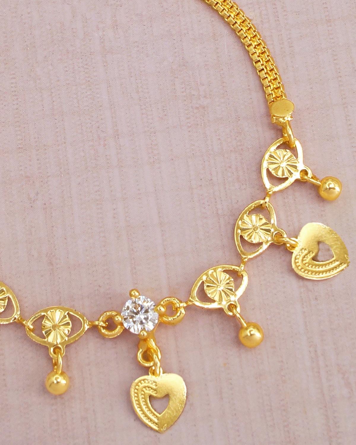 Hanging Gold Charms Diamond Bracelet IBRAC814