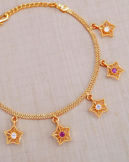 Gold Star Charm Bracelet IBRAC841