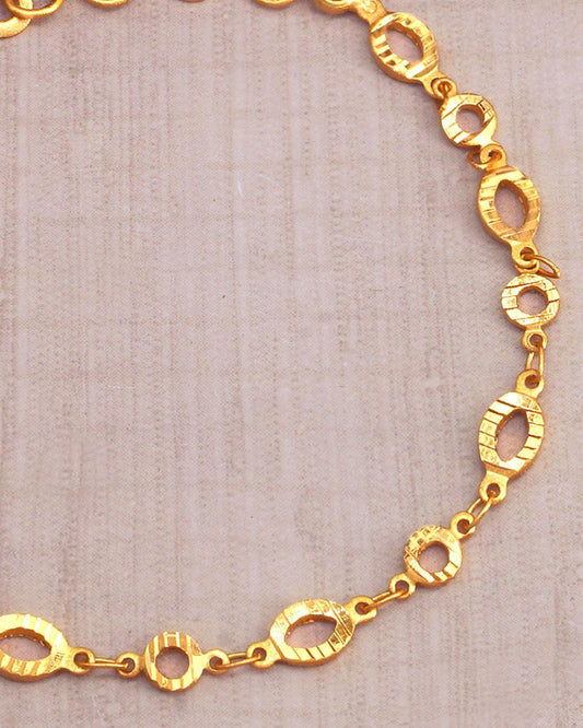 Plain Textured Gold Bracelet IBRAC853