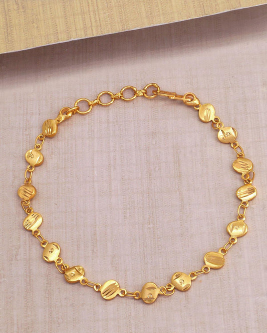 Simple Gold Design Plain Bracelet IBRAC862