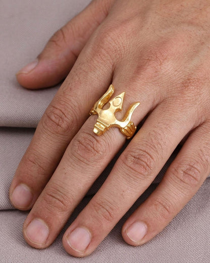 Traditional Impon Trishul Ring IFR1004