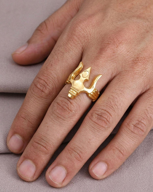 Traditional Impon Trishul Ring IFR1004