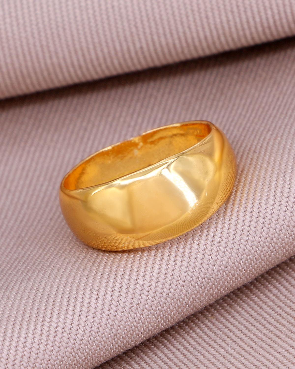 Pure Impon Gold Tone Band Ring IFR1161