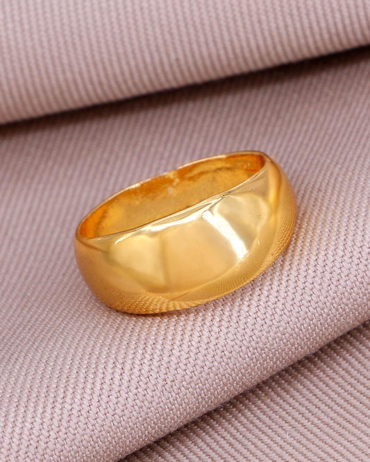 Pure Impon Gold Tone Band Ring IFR1161