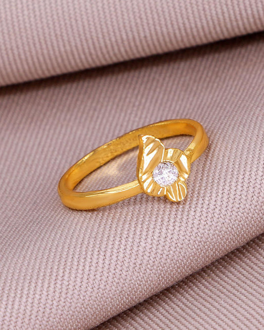Trendy White Stone Impon Ring IFR1308