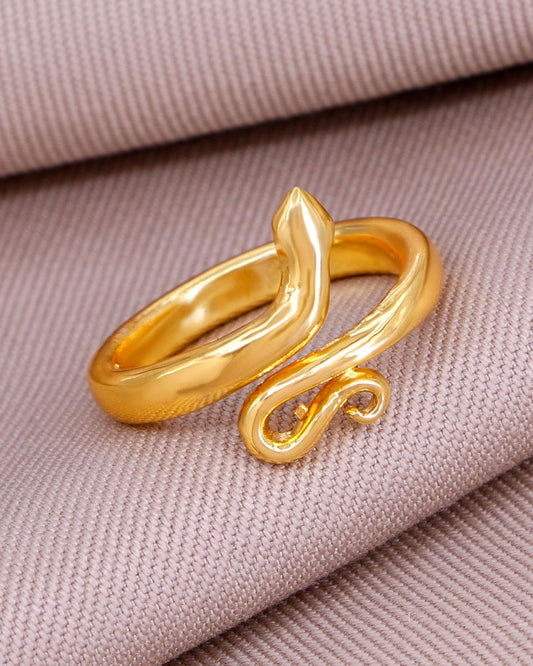 Plain Naga Impon Snake Ring IFR1313