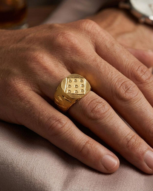 Latest Gold Plated Mens Ring IFR1392