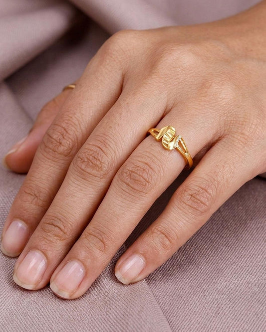 Zig Zag Impon Gold Ring IFR1451