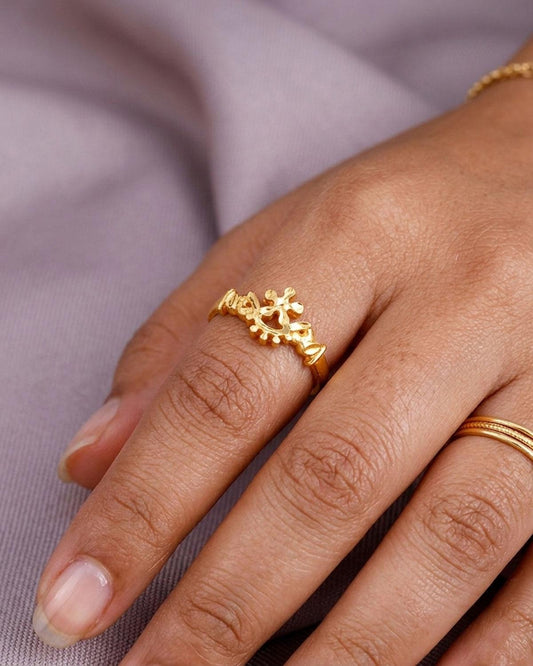 Plain Impon Floral Ring IFR1456