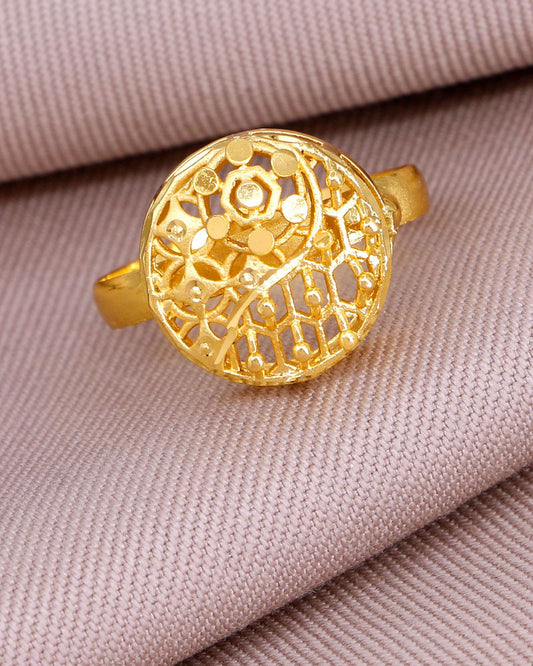 Real Gold Tone Bridal Ring IFR1510