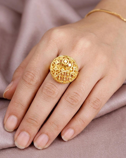 Real Gold Tone Bridal Ring IFR1510
