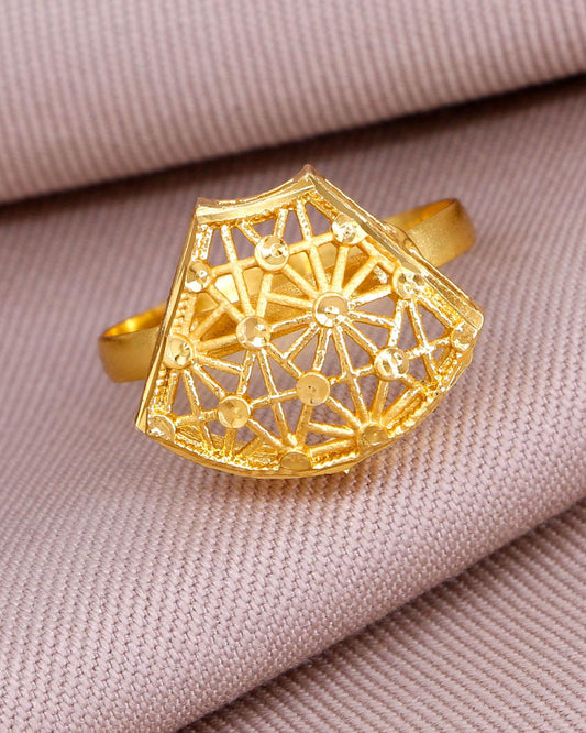 Dubai Gold Adjustable Ring IFR1511