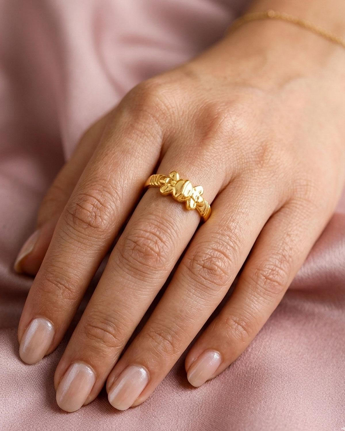 Elegant Plain Impon Finger Ring IFR1518