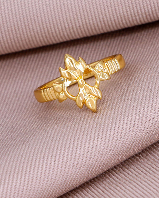 Stylish Impon Ring Floral Design IFR1530