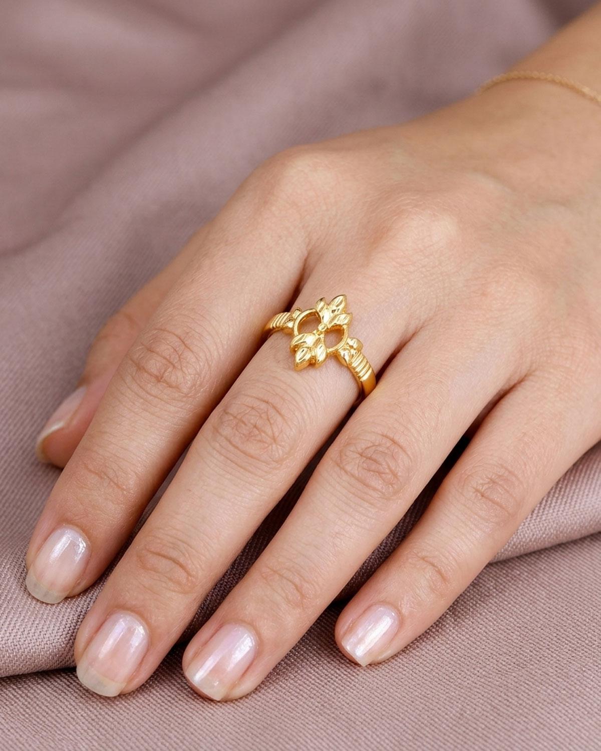 Stylish Impon Ring Floral Design IFR1530