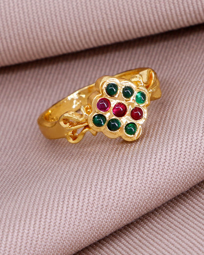 Five Metal Stone Ring For Women IFR1552