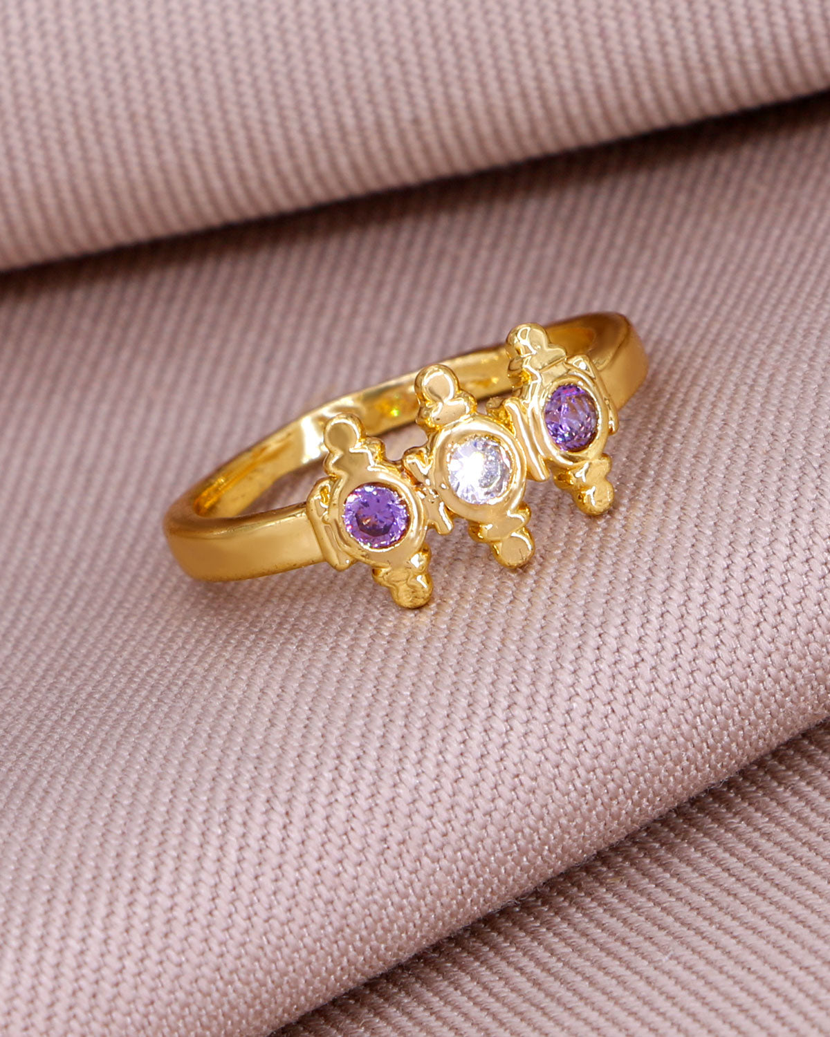 Amethyst Stone Impon Ring Collection IFR1574