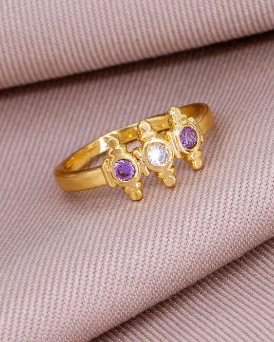 Amethyst Stone Impon Ring Collection IFR1574