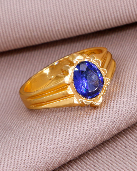 Semi Precious Blue Stone Ring Design IFR1594