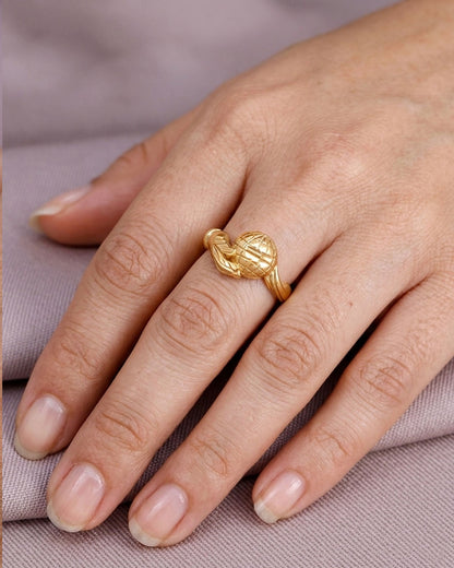 Globe Design Micro Gold Polish Ring IFR1601
