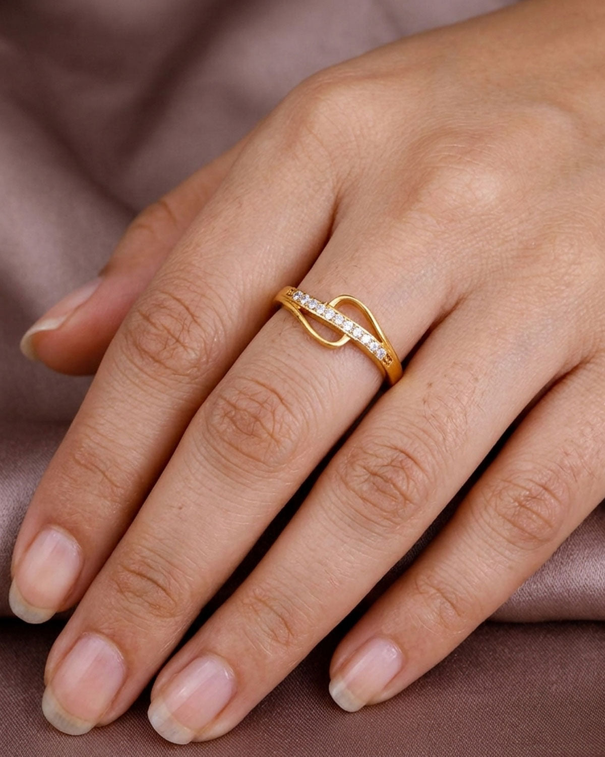 Ad Stone Gold Imitation Finger Ring IFR1605
