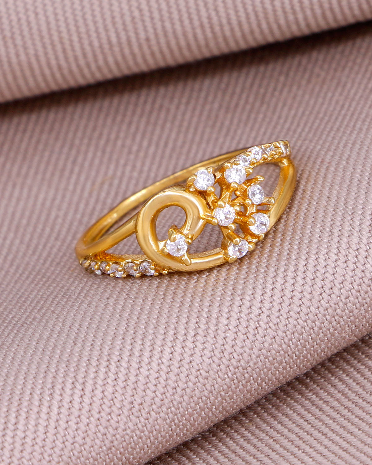 Glittering White Stone Bridal Finger Ring IFR1608