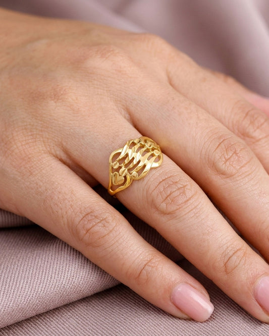 Latest Micro Gold Polish Wedding Ring Design IFR1619