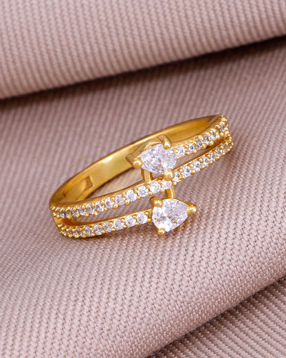 Sparkling White Stone Engagement Ring IFR1623