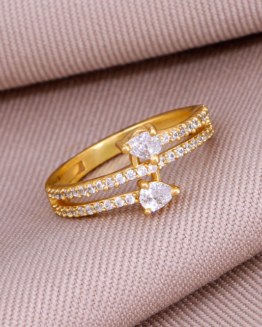 Sparkling White Stone Engagement Ring IFR1623